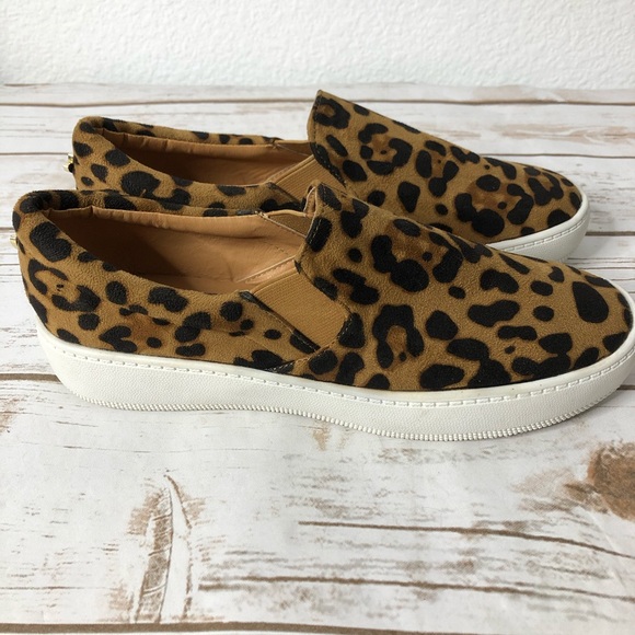 Lulus  Leopard Suede Slip On Flat Form Sneakers - Picture 5 of 5